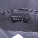 CHANEL 2.55 Chain Shoulder Bag Nylon Black Silver CC Auth ka5847A-17