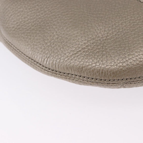 GUCCI Soho Shoulder Bag Leather Beige Gold 308361 Auth ka5848V