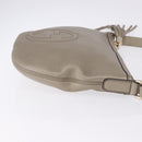 GUCCI Soho Shoulder Bag Leather Beige Gold 308361 Auth ka5848V-3