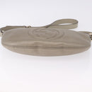 GUCCI Soho Shoulder Bag Leather Beige Gold 308361 Auth ka5848V-5