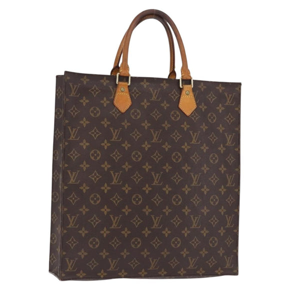 LOUIS VUITTON Monogram Sac Plat Hand Bag M51140 LV Auth ka5853