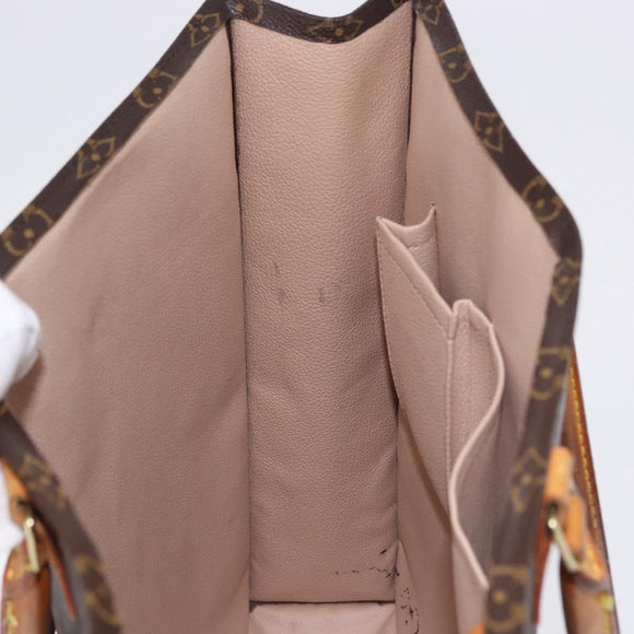 LOUIS VUITTON Monogram Sac Plat Hand Bag M51140 LV Auth ka5853