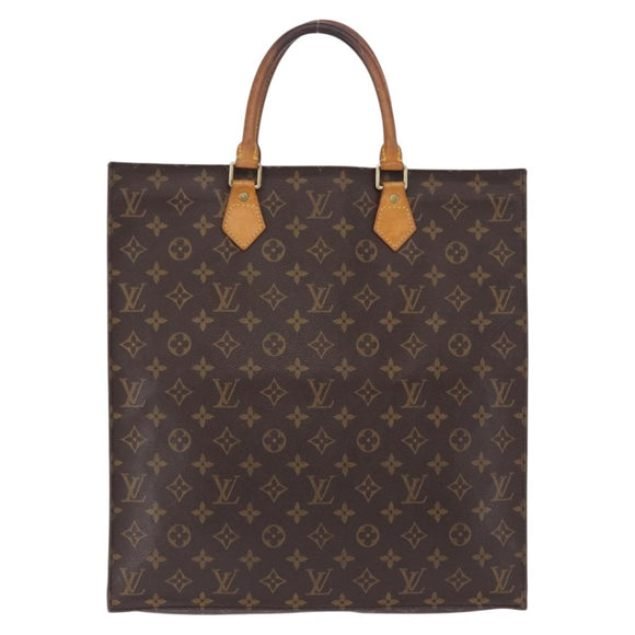 LOUIS VUITTON Monogram Sac Plat Hand Bag M51140 LV Auth ka5853