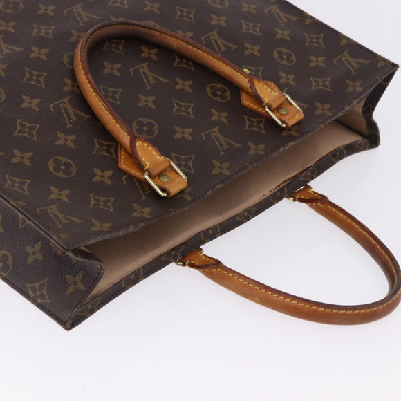 LOUIS VUITTON Monogram Sac Plat Hand Bag M51140 LV Auth ka5853