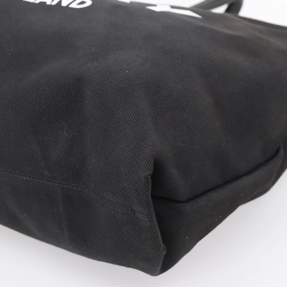 BURBERRY Tote Bag Canvas Black Silver Auth ka5856V