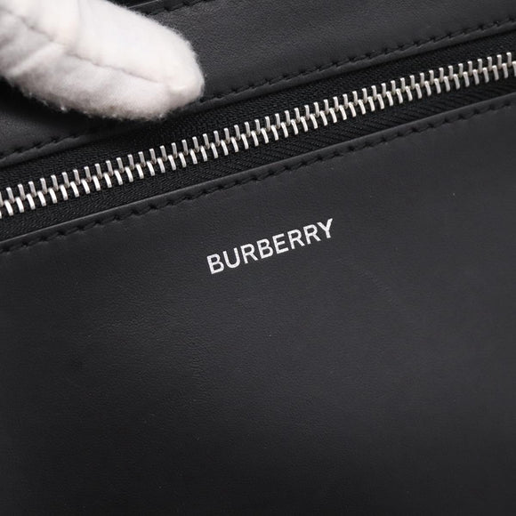 BURBERRY Tote Bag Canvas Black Silver Auth ka5856V