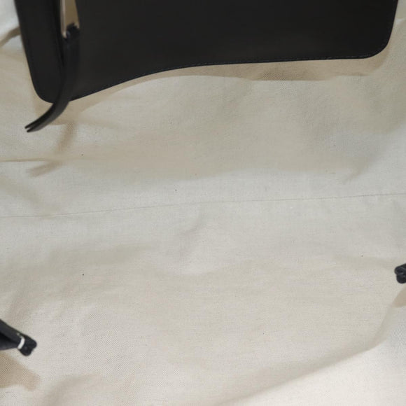 BURBERRY Tote Bag Canvas Black Silver Auth ka5856V