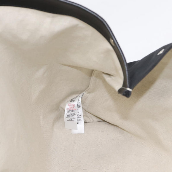 BURBERRY Tote Bag Canvas Black Silver Auth ka5856V