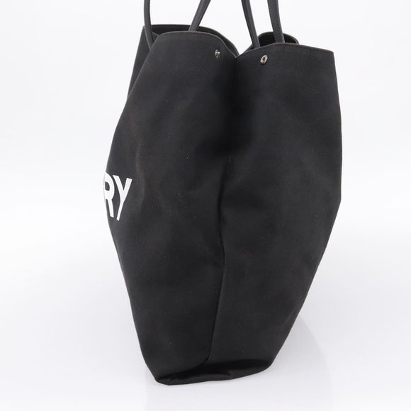 BURBERRY Tote Bag Canvas Black Silver Auth ka5856V