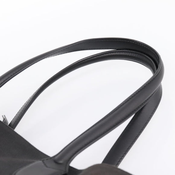BURBERRY Tote Bag Canvas Black Silver Auth ka5856V