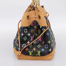 LOUIS VUITTON Monogram Multicolor Ursula Tote Bag Black M40124 LV Auth ka5857V-4