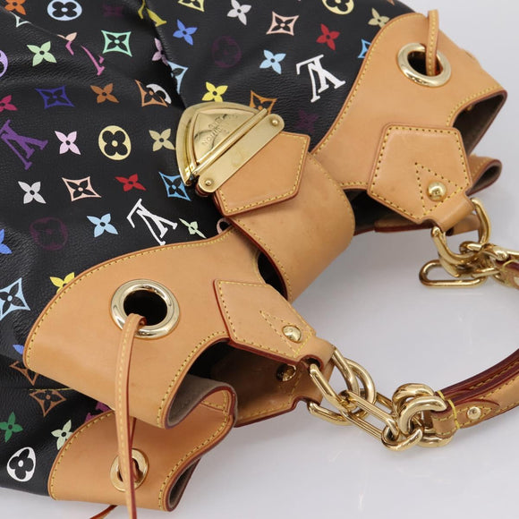 LOUIS VUITTON Monogram Multicolor Ursula Tote Bag Black M40124 LV Auth ka5857V