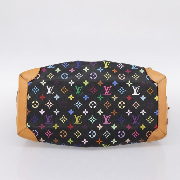 LOUIS VUITTON Monogram Multicolor Ursula Tote Bag Black M40124 LV Auth ka5857V