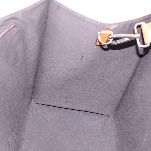 FENDI Zucca Canvas Hand Bag 2way White Silver Auth ka5858M