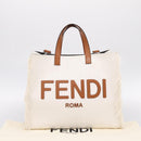 FENDI Zucca Canvas Hand Bag 2way White Silver Auth ka5858M-12