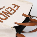 FENDI Zucca Canvas Hand Bag 2way White Silver Auth ka5858M-6