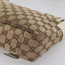 GUCCI GG Canvas Shoulder Bag Beige Silver 145858 Auth ka5859-12
