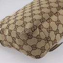 GUCCI GG Canvas Shoulder Bag Beige Silver 145858 Auth ka5859-13