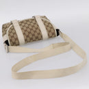 GUCCI GG Canvas Shoulder Bag Beige Silver 145858 Auth ka5859-7