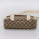 GUCCI GG Canvas Shoulder Bag Beige Silver 145858 Auth ka5859-9