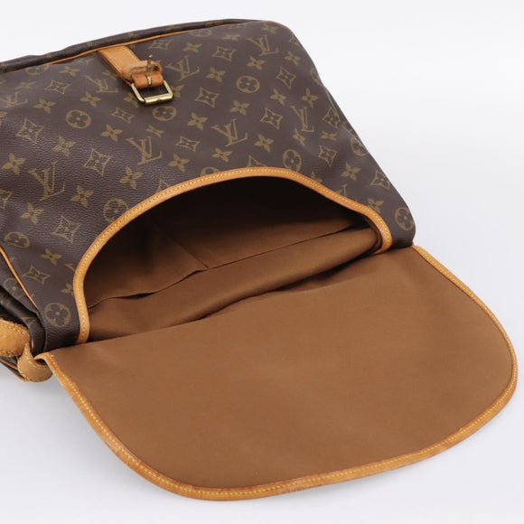 LOUIS VUITTON Monogram Saumur 35 Shoulder Bag M42254 LV Auth ka5862