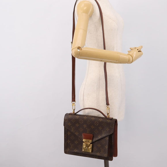 LOUIS VUITTON Monogram Monceau 26 Hand Bag 2way M51187 LV Auth ka5863