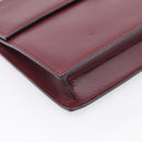 CARTIER Must Line Shoulder Bag Leather Bordeaux Gold Auth ka5868-11