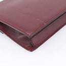CARTIER Must Line Shoulder Bag Leather Bordeaux Gold Auth ka5868-13