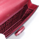 CARTIER Must Line Shoulder Bag Leather Bordeaux Gold Auth ka5868-17