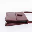 CARTIER Must Line Shoulder Bag Leather Bordeaux Gold Auth ka5868-5