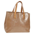 LOUIS VUITTON Monogram Vernis Reade PM Hand Bag Noisette M91334 LV Auth ka586V-1