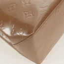 LOUIS VUITTON Monogram Vernis Reade PM Hand Bag Noisette M91334 LV Auth ka586V-15