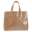 LOUIS VUITTON Monogram Vernis Reade PM Hand Bag Noisette M91334 LV Auth ka586V-13