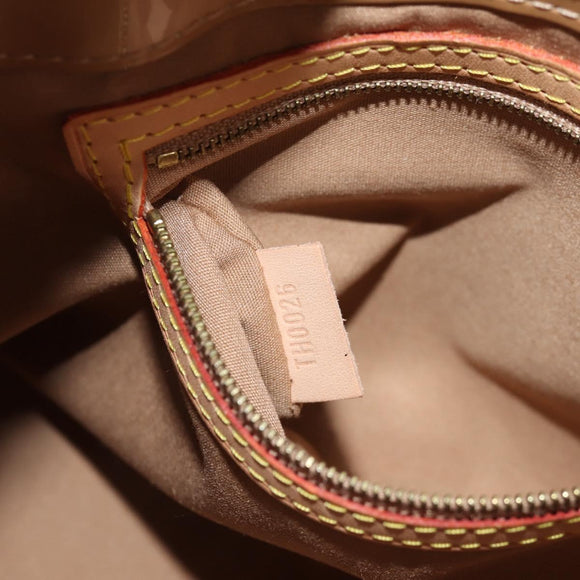 LOUIS VUITTON Monogram Vernis Reade PM Hand Bag Noisette M91334 LV Auth ka586V