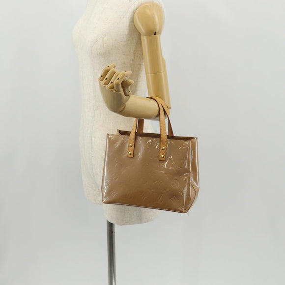 LOUIS VUITTON Monogram Vernis Reade PM Hand Bag Noisette M91334 LV Auth ka586V