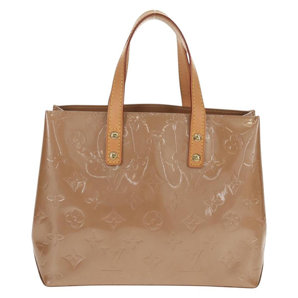 LOUIS VUITTON Monogram Vernis Reade PM Hand Bag Noisette M91334 LV Auth ka586V