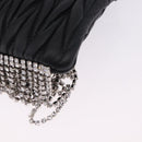 Miu Miu Matelasse Shoulder Bag Leather Black Silver Auth ka5870SAM-16