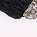Miu Miu Matelasse Shoulder Bag Leather Black Silver Auth ka5870SAM-17