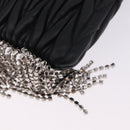 Miu Miu Matelasse Shoulder Bag Leather Black Silver Auth ka5870SAM-18