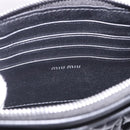 Miu Miu Matelasse Shoulder Bag Leather Black Silver Auth ka5870SAM-22