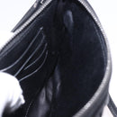 Miu Miu Matelasse Shoulder Bag Leather Black Silver Auth ka5870SAM-23