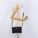 Miu Miu Matelasse Shoulder Bag Leather Black Silver Auth ka5870SAM-27