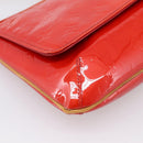 LOUIS VUITTON Monogram Vernis Thompson Street Bag Red Rouge M91094 Auth ka5871-15