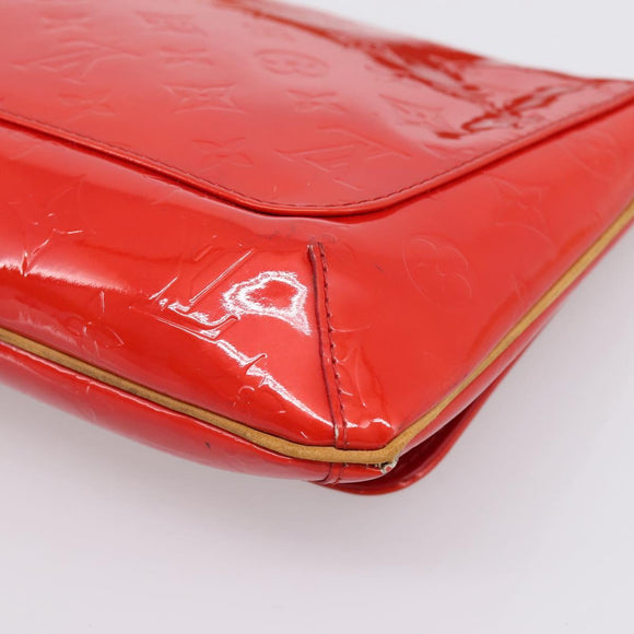 LOUIS VUITTON Monogram Vernis Thompson Street Bag Red Rouge M91094 Auth ka5871