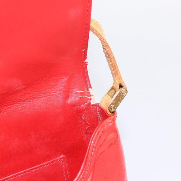 LOUIS VUITTON Monogram Vernis Thompson Street Bag Red Rouge M91094 Auth ka5871