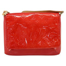 LOUIS VUITTON Monogram Vernis Thompson Street Bag Red Rouge M91094 Auth ka5871-13