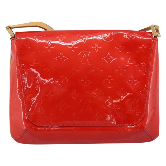 LOUIS VUITTON Monogram Vernis Thompson Street Bag Red Rouge M91094 Auth ka5871