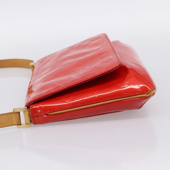LOUIS VUITTON Monogram Vernis Thompson Street Bag Red Rouge M91094 Auth ka5871