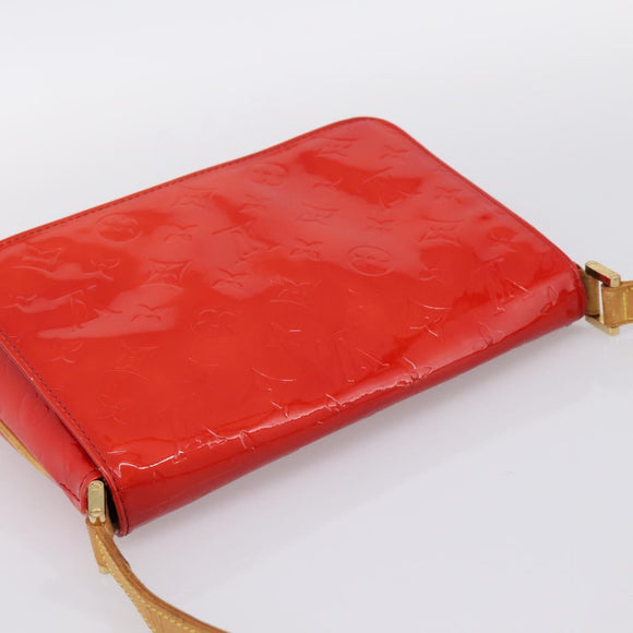 LOUIS VUITTON Monogram Vernis Thompson Street Bag Red Rouge M91094 Auth ka5871