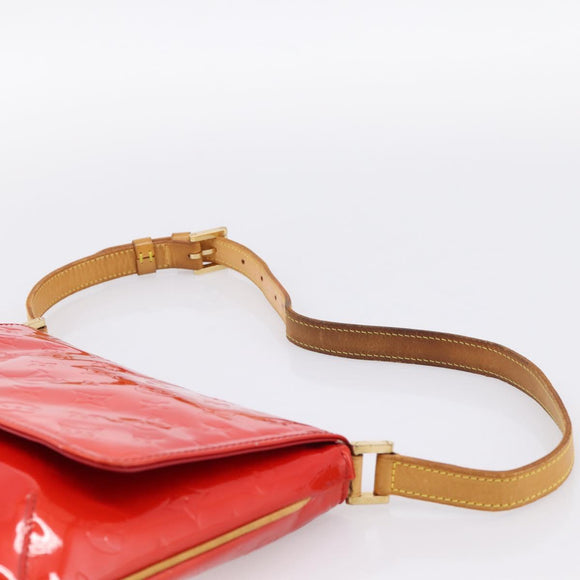 LOUIS VUITTON Monogram Vernis Thompson Street Bag Red Rouge M91094 Auth ka5871